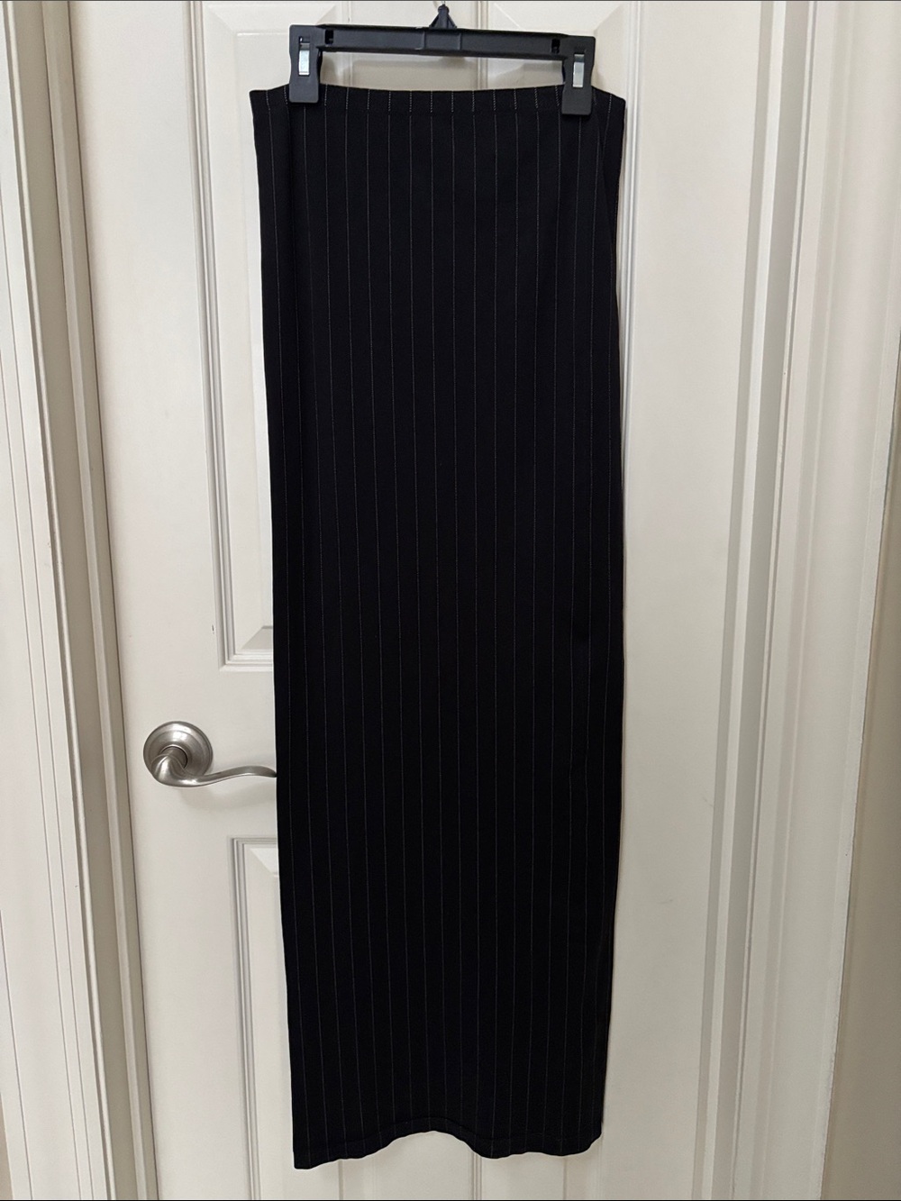 Victoria's Secret Black Pinstripe Strapless Dress